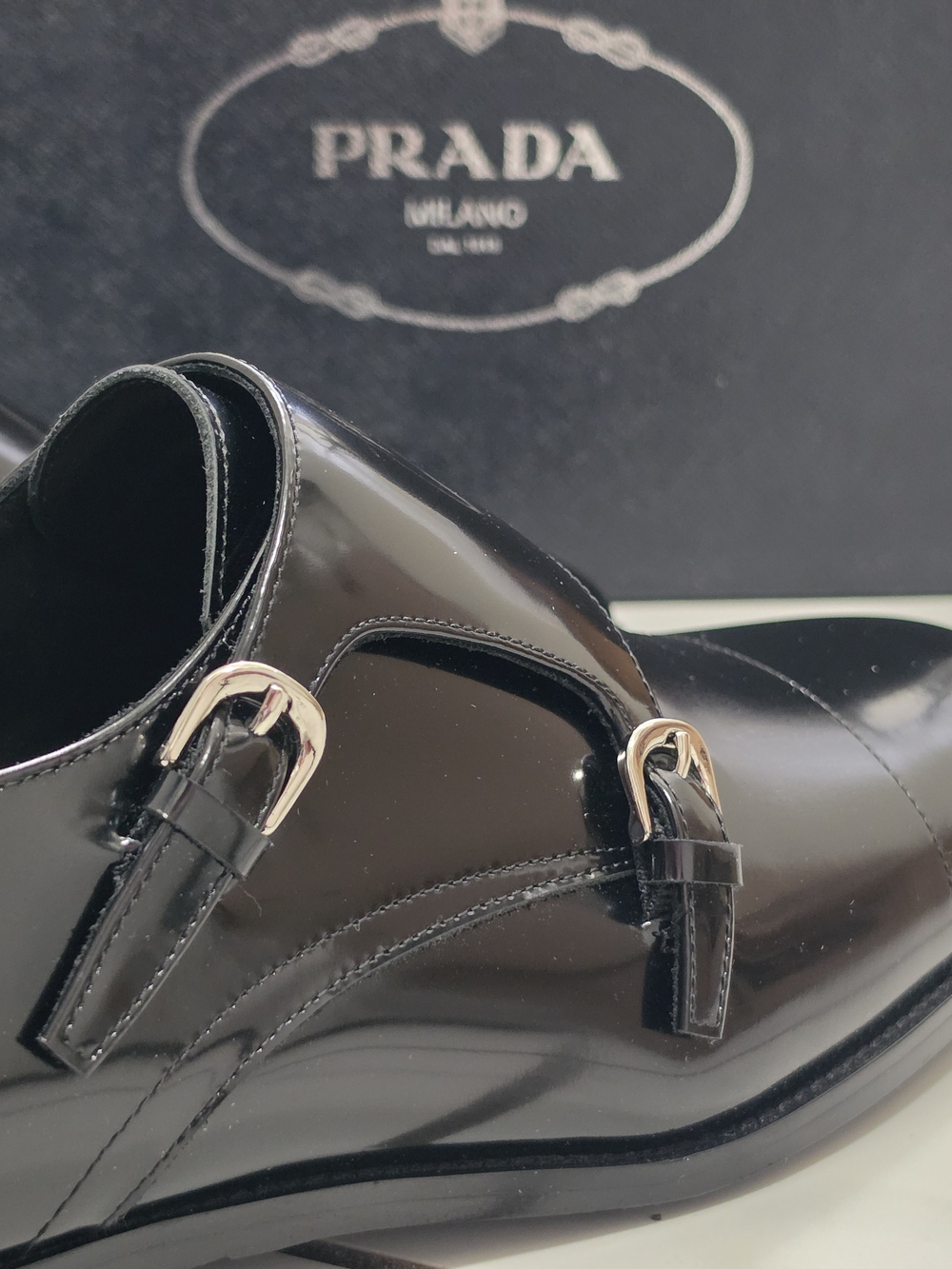 Prada Double Monk Strap Shoes, 9 - Picture 3 of 13